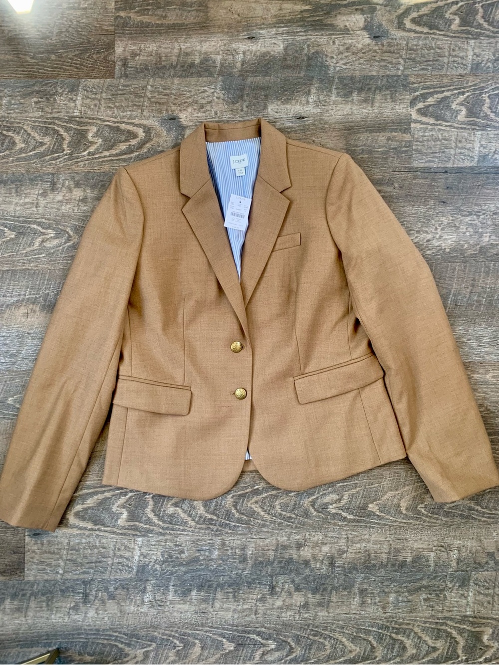 JCrew Light Academia Librarian Camel Tailored Blazer Jacket